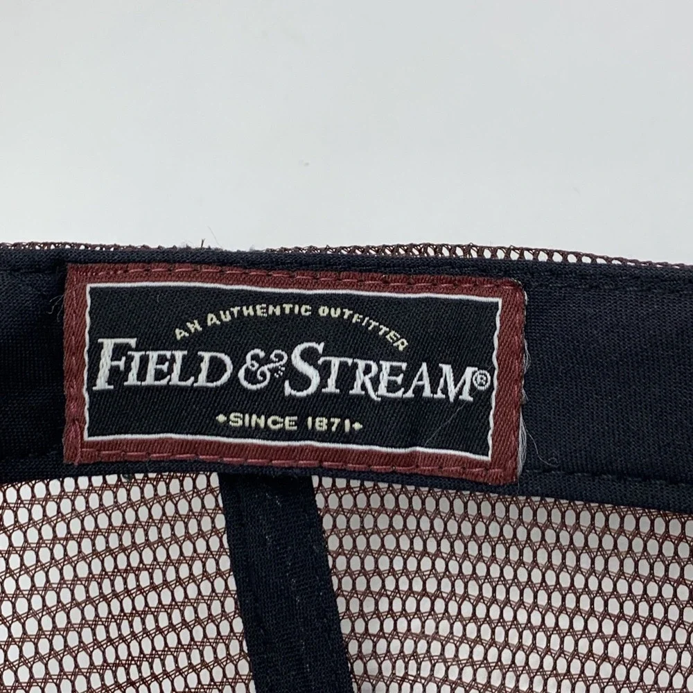 Field & Stream Plain Camo Hat Brown Mesh Adjustable Snapback Baseball Cap